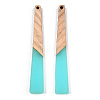 Translucent Resin & Walnut Wood Big Pendants LS-X-RESI-TAC0017-46-B01-2