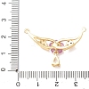 Brass Pave Clear Cubic Zirconia Pendants CU-CBA2C2D-04G-07-3