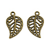 Tibetan Style Alloy Leaf Pendants TIBEP-Q035-93AB-NR-1