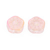 Two Tone Transparent Spray Painted Glass Beads GLAA-T022-23-C03-4