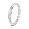 Stainless Steel Plain Band Rings PW-WGB10DA-03-1