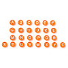Transparent Dark Orange Acrylic Beads TACR-YW0001-08E-2