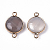 Natural Grey Agate Links Connectors LS-G-N326-85J-2