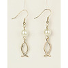 Glass Pearl Jewelry Sets for Easter: Bracelets & Earrings SJEW-JS00437-01-3