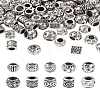 Craftdady 100Pcs 10 Style Tibetan Style Alloy European Beads FIND-CD0001-34-19