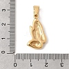 304 Stainless Steel Pendants STAS-G378-01G-3