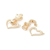 Rack Plating Brass Fold Over Clasps KK-A183-08G-2