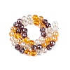 Electroplate Transparent Glass Beads Strands EGLA-Q135-8MM-C09-3