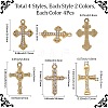 32Pcs 8 Styles Alloy Rhinestone Pendants FIND-SC0016-43-3