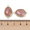 Natural Rhodonite Faceted Connector Charms G-K347-11G-17-3
