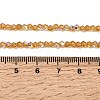 AB Color Plated Transparent Glass Beads Strands GLAA-G127-01F-4