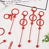 Spritewelry 5Pcs Alloy and Brass Bar Beadable Keychain for Jewelry Making DIY Crafts DIY-SW0001-15B-4