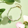 6mm Round Shell Pearl Beaded Bracelets X1-BJEW-TA00511-2