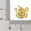 Marine Theme Rack Plating Brass Micro Pave Cubic Zirconia Pendants X-KK-I718-28G-02-3