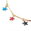 304 Stainless Steel Star Charm Anklets AJEW-AN00427-2