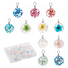 Craftdady 30pcs 15 colors Transparent Glass Pendants GLAA-CD0001-07-7