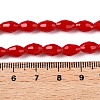 Opaque Solid Color Imitation Jade Glass Beads Strands EGLA-A037-P6x8mm-D05-4