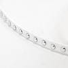 Silver Aluminum Studded Faux Suede Cord LW-D004-03-S-2