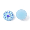 Opaque Resin Cabochons CRES-WH0010-018H-2