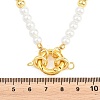 Brass & ABS Plastic Imitation Pearl Round Beaded Necklace Making KK-Z158-07G-01-4