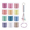   12 Rolls 12 Colors Polyester Braided Thread OCOR-PH0002-57-2