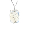 Opalite Pendant Necklace with Brass Cable Chains PW23042509283-1