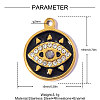 304 Stainless Steel with Enamel Pendants SA-OY002-27G-02-2
