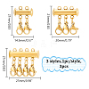 3Pcs 3 Styles 304 Stainless Steel Slide Lock Clasps FIND-UN00012-3
