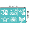 Self-Adhesive Silk Screen Printing Stencil X1-DIY-WH0338-077-2