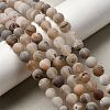Natural Druzy Agate Beads Strands G-Z098-A01-8mm-1