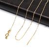 925 Sterling Silver Cable Chain Adjustable Slider Necklaces for Women NJEW-U030-01G-01-3