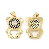 Brass Micro Pave Cubic Zirconia Pendants KK-H441-04G-1