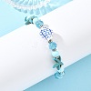 Natural Howlite Beaded Bracelets BJEW-JB14227-2
