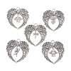 5Pcs Tibetan Style Alloy Pendants PALLOY-JF03019-01-1