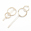 Alloy Hollow Geometric Hair Pin PHAR-N005-009G-3