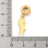 Ion Plating(IP) 304 Stainless Steel Enamel European Dangle Charms STAS-U005-34G-3