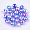 Rainbow ABS Plastic Imitation Pearl Beads OACR-Q174-5mm-06-1