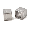 304 Stainless Steel European Beads STAS-D382-02L-P-1