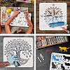 Large Plastic Reusable Drawing Painting Stencils Templates DIY-WH0172-602-4
