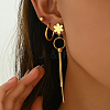 Stainless Steel Retro Chinese Style Floral Tassel Earring Sets OC2286-2