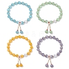 4Pcs Cat Eye Beads Stretch Bracelets for Women BJEW-TA00691-1