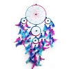 Spider Five Rings Woven Net/Web with Feather with Iron Pendants Decoration PW-WG32271-01-1