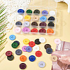 80Pcs 20 Colors 4-Hole Resin Buttons BUTT-TA0001-29A-6