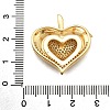 Brass Micro Pave Cubic Zirconia Pendants KK-K401-03G-02-3