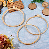 Plastic Imitation Bamboo Cross Stitch Embroidery Hoops TOOL-TADJ0001-03D-5
