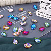 70Pcs 7 Colors Pointed Back Glass Rhinestone Cabochons RGLA-TA0001-06-14