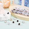 100Pcs 10 Styles 1-Hole Opaque Resin Shank Buttons BUTT-TA0001-58-5