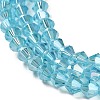 Transparent Electroplate Glass Beads Strands EGLA-A039-T3mm-B20-3
