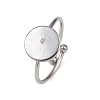 304 Stainless Steel Cuff Ring Components STAS-D372-02P-03-1