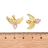 Brass Micro Pave Cubic Zirconia Pendants KK-G533-25G-02-3